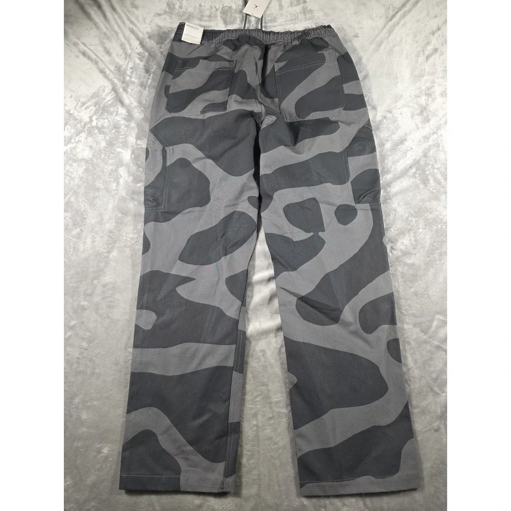 NWT Jordan Grey‎ Camo Essentials Chicago Cotton Canvas Pants Men's Large